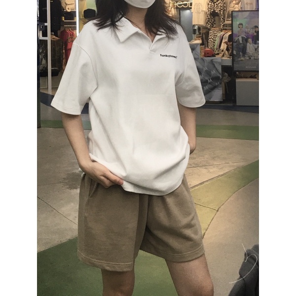 ÁO THUN POLO NAM NỮ UNISEX VẢI COTTON NGẮN TAY MÀU TRẮNG FUNKY