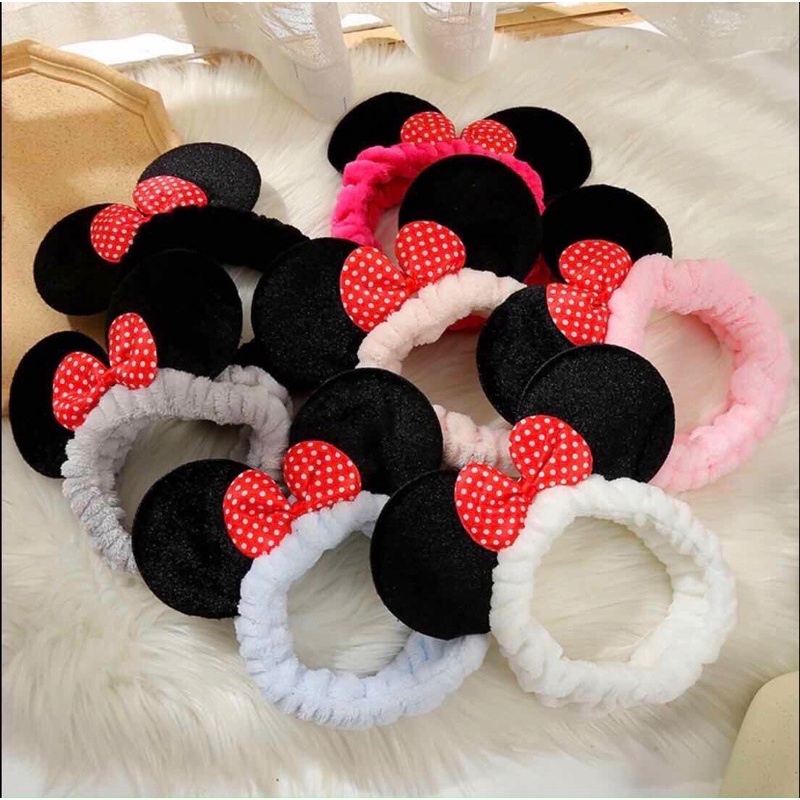 Băng đô rửa mặt mickey cute chấm bi cute dành cho nữ