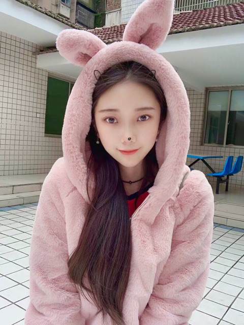 Áo lông tai thỏ cao cấp