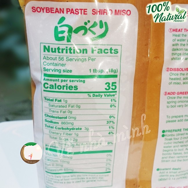 TƯƠNG MISO NHẬT LÊN MEN TỰ NHIÊN ( SHIRO MISO ) 1KG - Thực phẩm dưỡng sinh hữu cơ nguyên chất