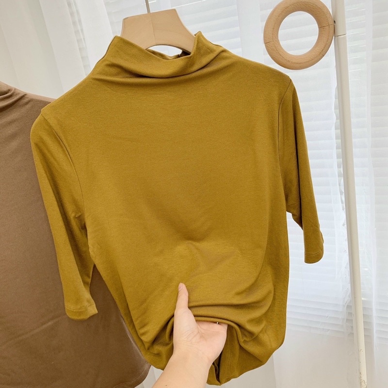 ÁO THUN CỔ LEO HÀN QUỐC FROM BASIC MẶC ÔM VỪA NGƯỜI MS15889