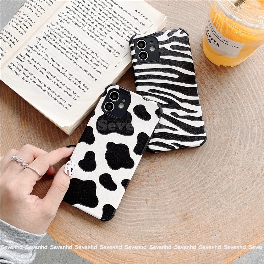 👏Ready Stock🎀 Ốp Điện Thoại Hình Bò Sữa Xinh Xắn Cho Điện Thoại Compatible For iPhone 13 12 11 Pro Max 12mini Se 2020 X Xr Xs Max 8 7 6 6s Plus