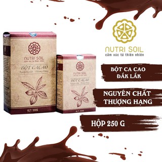 Bột cacao nguyên chất thượng hạng Đắk Lắk hộp 250g.