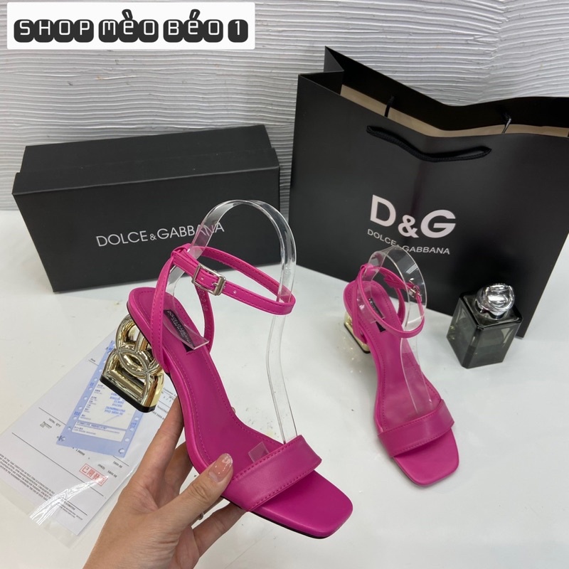 Sandal DG dolce quai ngang gót cách điệu fullbox