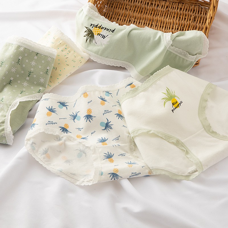 Quần lót nữ hình quả dứa dễ thương, quần lót cotton xuất Nhật QL18 | BigBuy360 - bigbuy360.vn