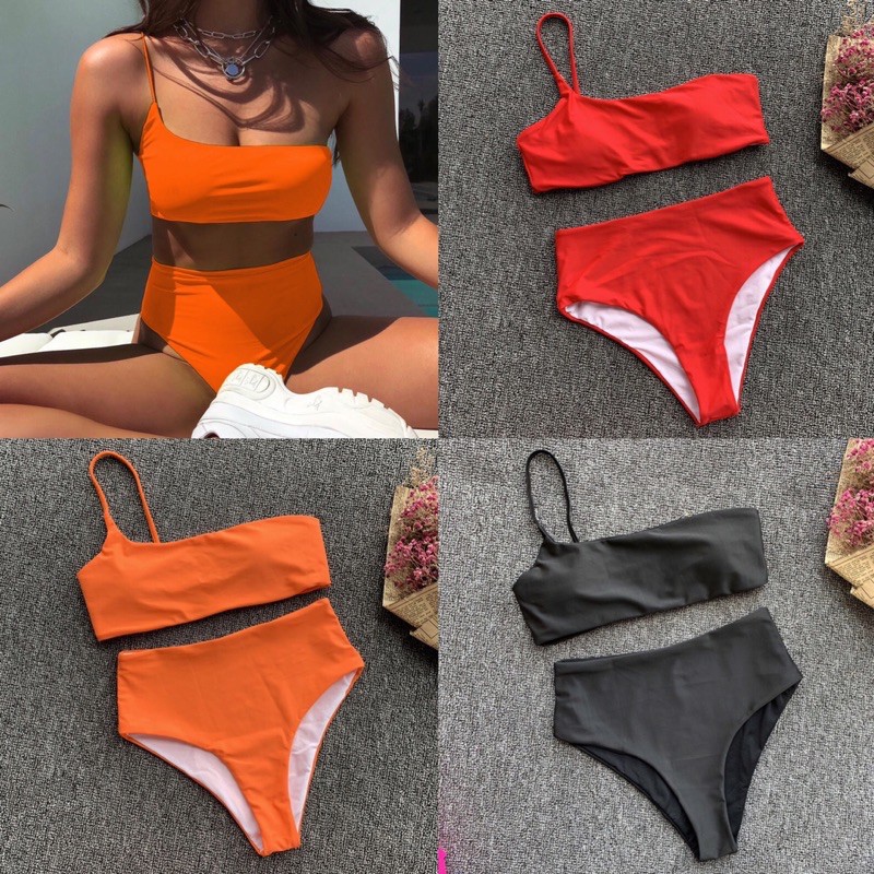 BIKINI CẠP CAO LỆCH VAI THỜI TRANG CÓ SẴN ĐỆM MÚT