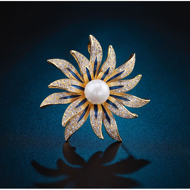 Cài áo mặt trời đính đá sang trọng GC187