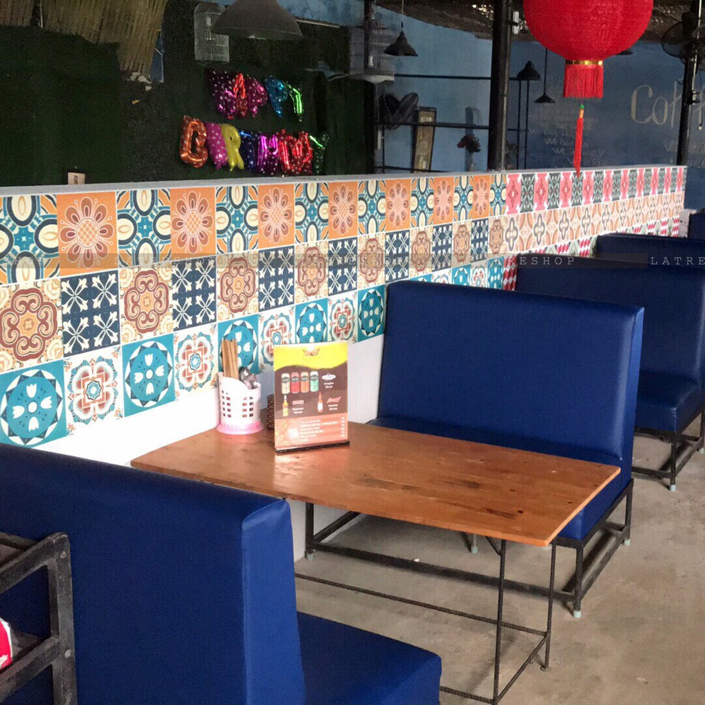 Đề can gạch bông dán bếp tường dán nhà tắm decor chịu nhiệt dễ lau chùi đề can loại 1- Spain 0002