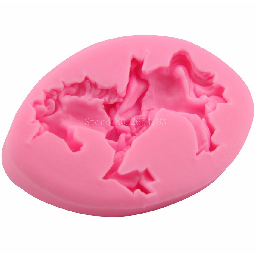 Khuôn Silicone Tạo Hình Làm Bánh Kẹo Hình Ngựa Gỗ 3D FQ3019