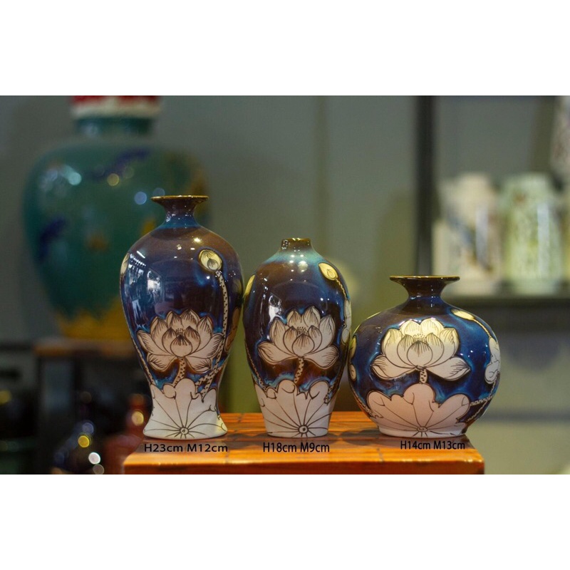 Bộ ba bình hoa, bình hút lộc