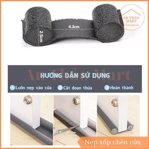 Nẹp Xốp Chèn Cửa Ngăn Côn Trùng Bụi Bẩn, Thanh Xốp Chặn Cửa Chăn Gió Điều Hòa Cách Âm Dài 93cm