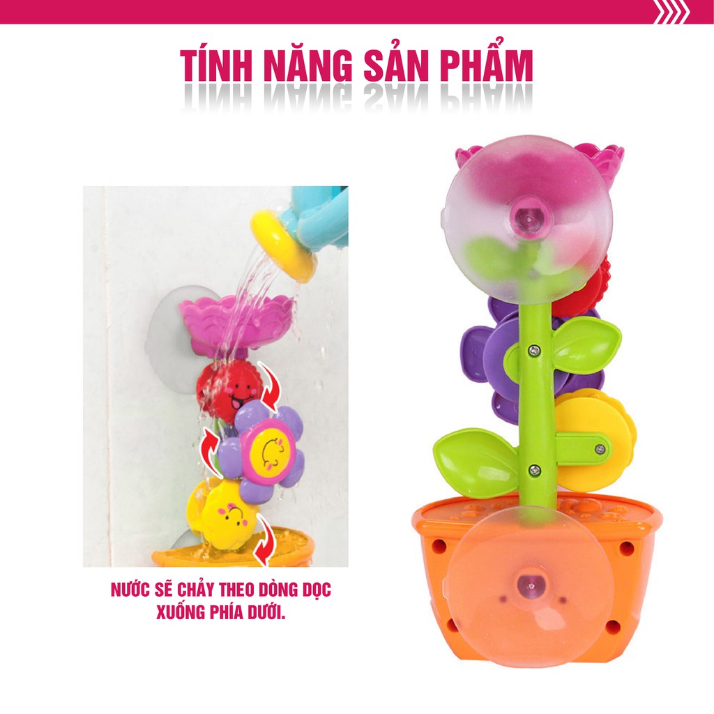 Đồ chơi tắm vui nhộn hình bông hoa Winfun 7104 cho bé, giúp những giờ tắm trở nên vui vẻ