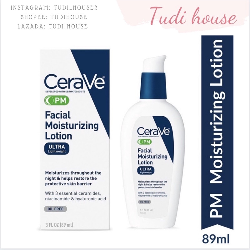 Kem dưỡng Cerave Facial Moisturizing Lotion PM 89ml