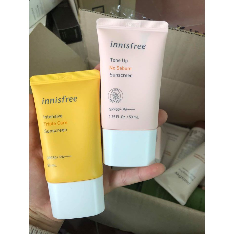 KEM CHỐNG NẮNG INNISFREE NO SEBUM CHO DA DẦU - HỖN HỢP THIÊN DẦU - DẦU MỤN