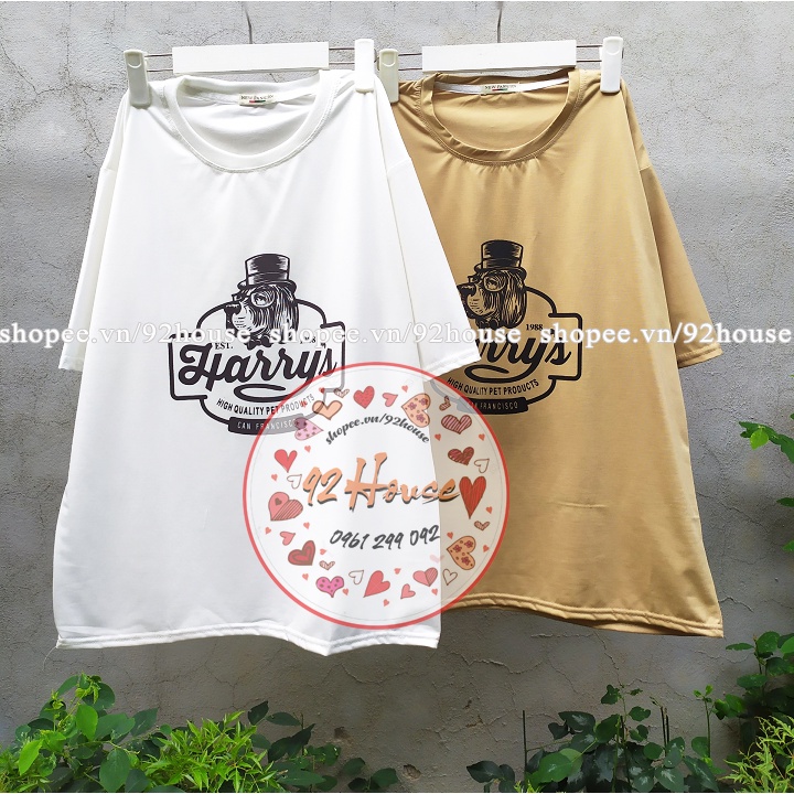 Áo thun nam nữ phông rộng / Áo phông unisex tay lỡ chó thám tử