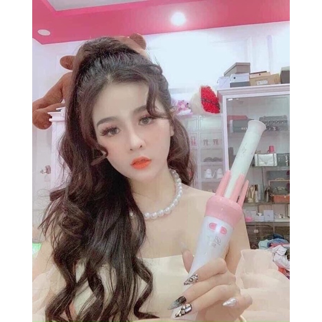 Máy Uốn Xoăn Xoay Tự Động 360 Vivid &amp; Vogue - Gậy Uốn Tóc Tự Động Làm Xoăn Cực Nhanh
