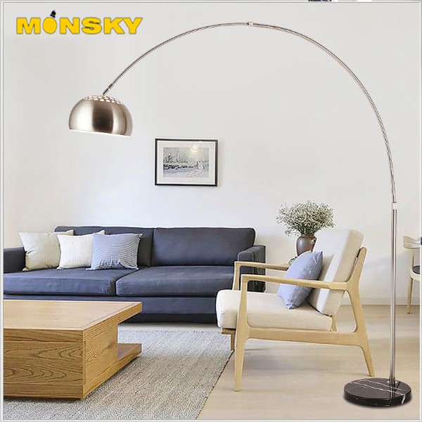 Đèn sàn MONSKY loại to trang trí nội thất phòng khách, phòng ngủ BOW (Size Lớn - Kèm bóng LED)