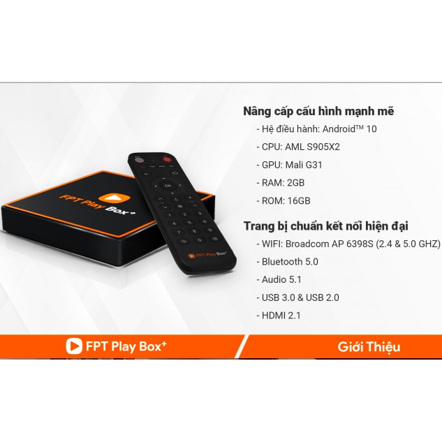 FPT Play Box+ T550 TV Box điều khiển giọng nói Hệ điều hành Androi - Bảo hành 12 tháng