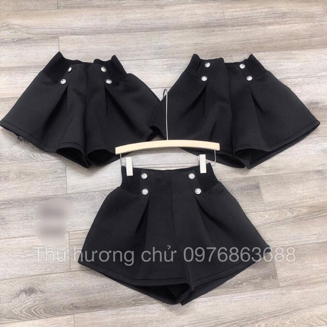 Quần short phồng đính cúc mã 535