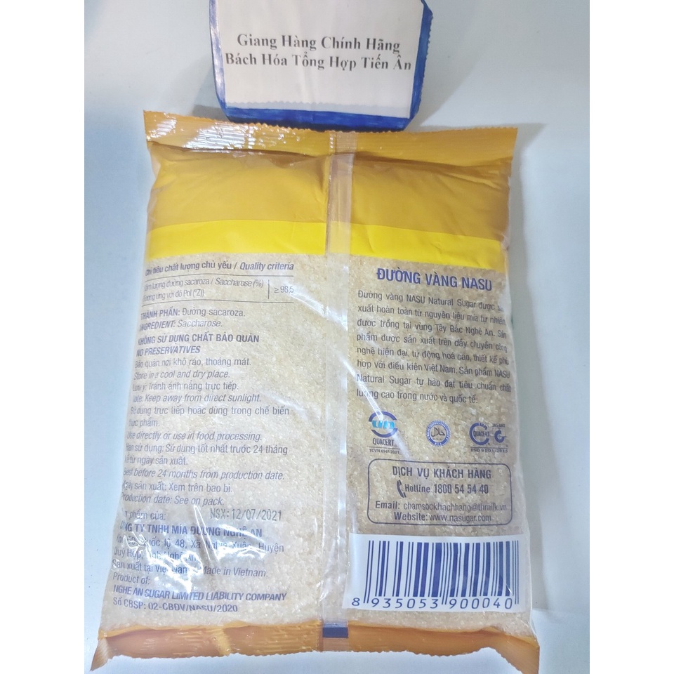 Đường tinh luyện NASU 100% mía đường tự nhiên gói 1kg