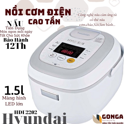 Nồi Cơm Điện Cao Tần HDE 2202W 1.5L_Chính hãng bảo hành 12 tháng Chat cùng shop để nhận Freeship nhé