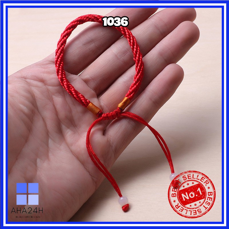 VÒNG TAY CHỈ ĐỎ MAY MẮN AH1036