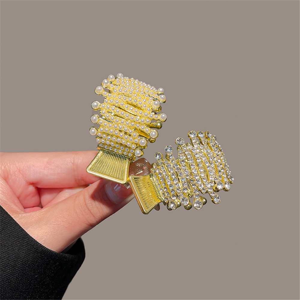 Kẹp Tóc Nhỏ Cố Định Đuôi Ngựa Đính Ngọc Trai Nhân Tạo Phong Cách Hàn Quốc