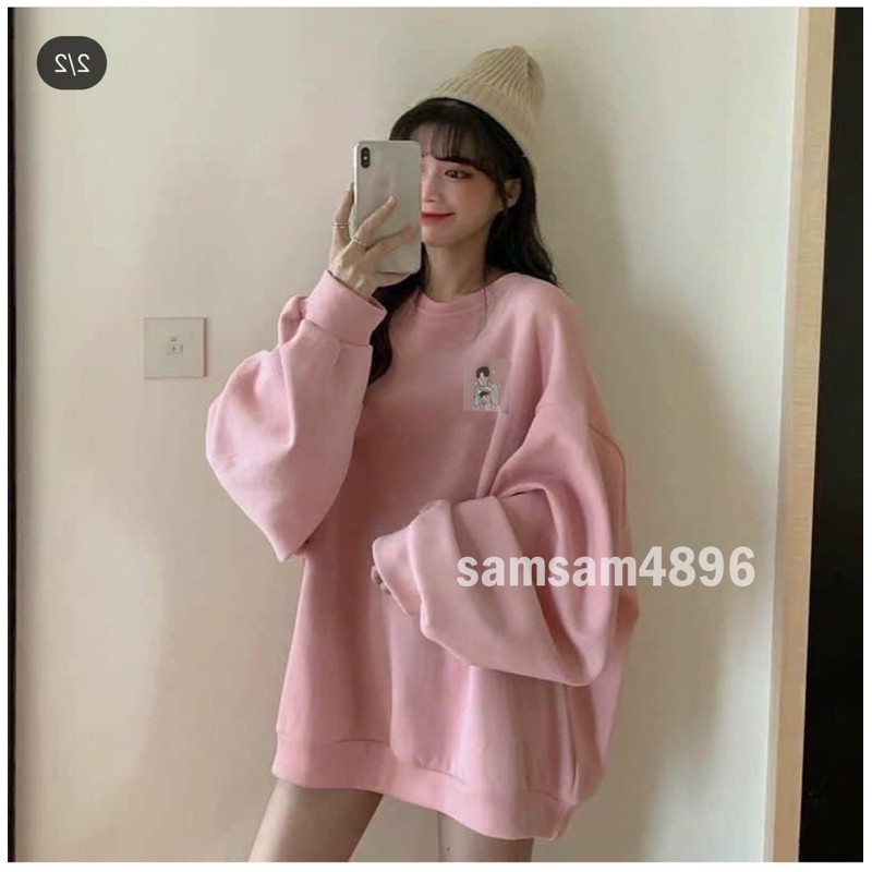 [FREESHIP 50K Áo nỉ sweater đôi bạn hồng samsam4896