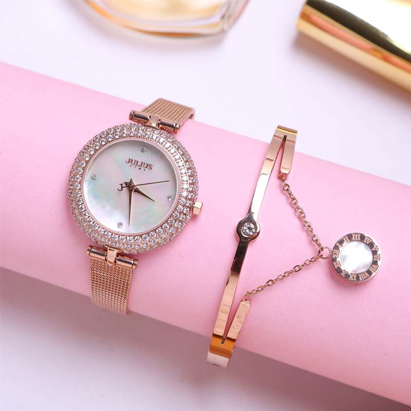 Julius star nữ đồng hồ đeo tay JS-041 kính sapphire [Julius Official]