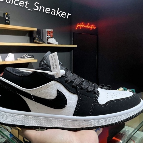 Giày thể thao sneaker Air Jordan 1 Low JD da lộn thấp  đen full  box | BigBuy360 - bigbuy360.vn