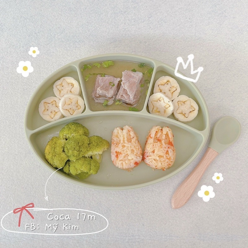 [Rẻ Vô Đối] Khay ăn Dặm silicon Siêu Đẹp Cho Bé