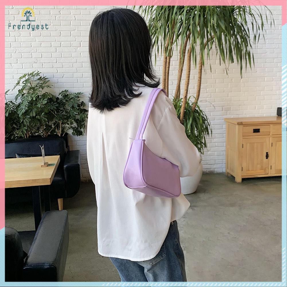 [Mã FASHIONCB264 giảm 10K đơn bất kỳ] Túi xách đeo vai màu trơn thanh lịch đơn giản cho nữ