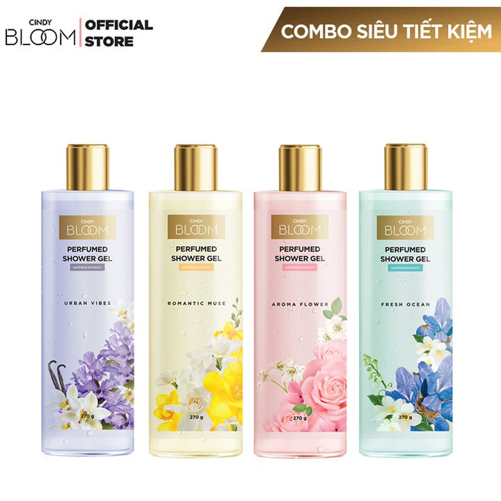 Combo 4 Sữa Tắm Nước Hoa Cindy Bloom 270g/chai