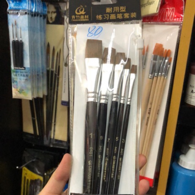 BÚT LÔNG DẸT VUÔNG ARTIST BRUSH BỘ 5 cây