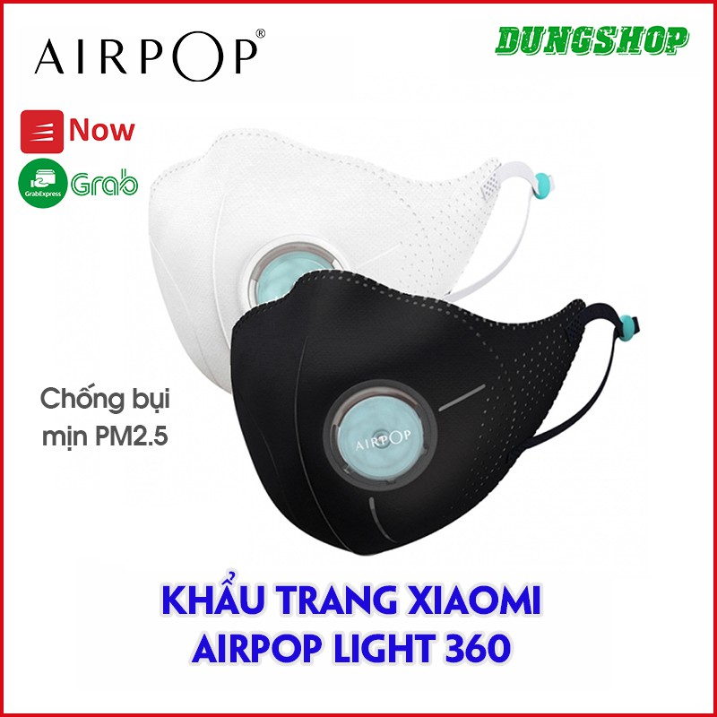 Khẩu trang Xiaomi AIRPOP LIGHT 360 - Kháng bụi mịn loại hạt PM2.5