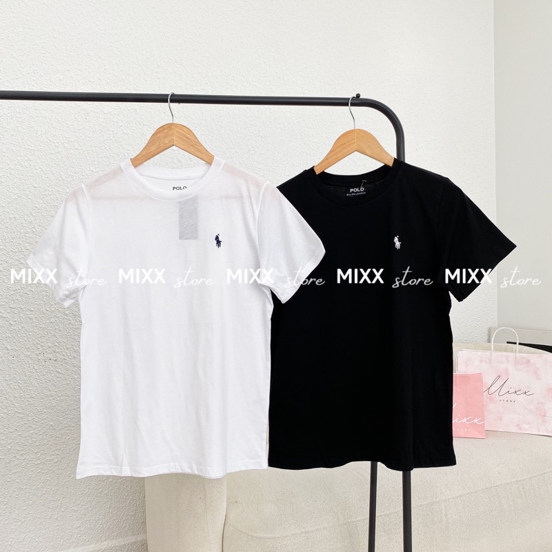 Áo Thun Nữ thêu polo chất thun cotton mềm mịn phom suông rộng chuẩn dáng