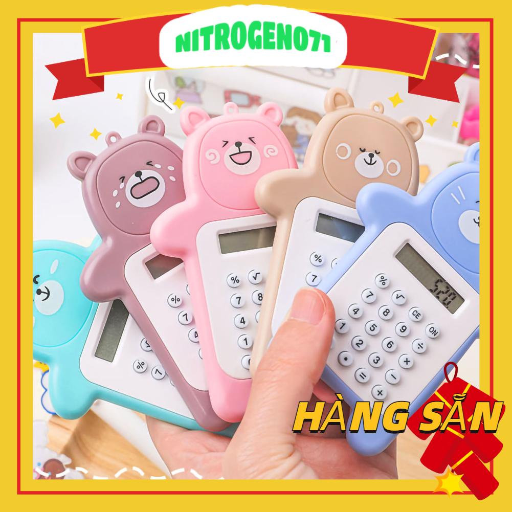 Máy tính mini 8 chữ số hình gấu ngộ nghĩnh