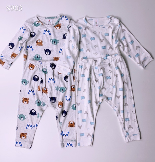 HTK- Bộ ngủ cotton Mia Kids size 6/9m-2/3y