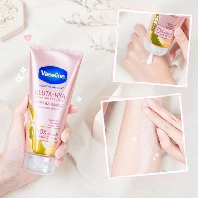 DƯỠNG THỂ LOTION VASELINE HEALTHY BRIGHT GLUTATHIONE + HYALURONIC ACID