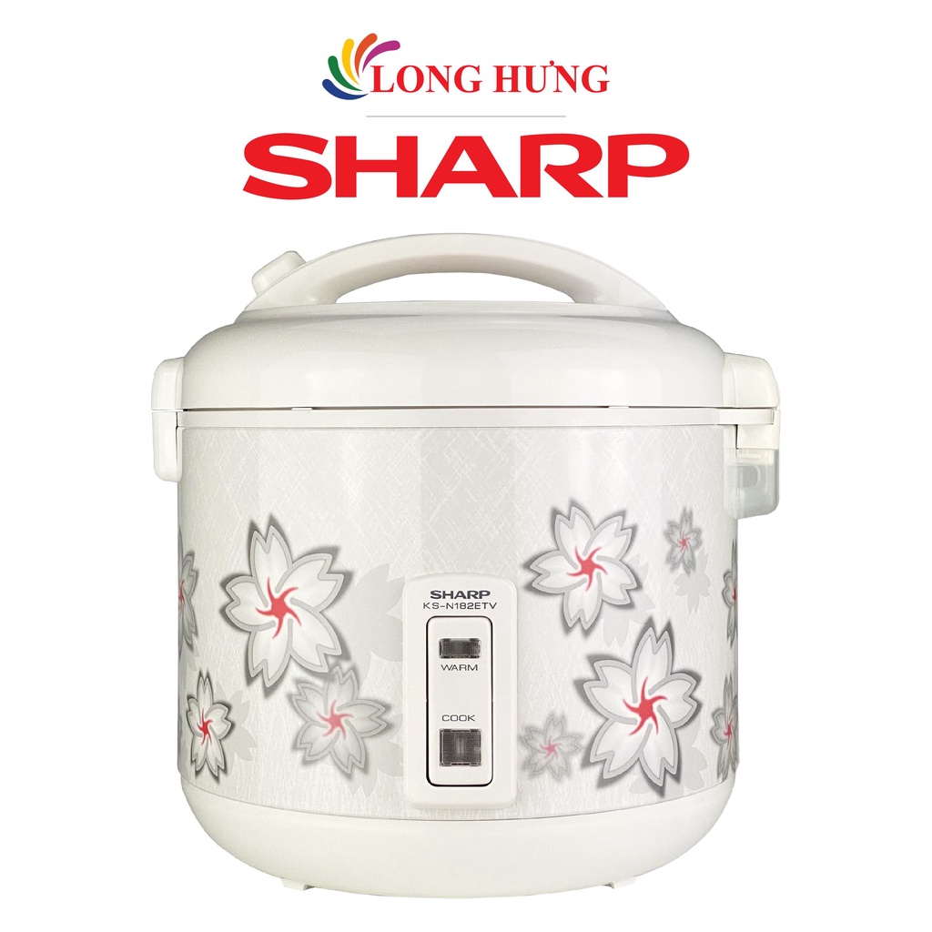 [Mã ELHADEV giảm 4% đơn 300K] Nồi cơm điện nắp gài Sharp 1.8 lít KS-N181ETV&quot;SL&quot;/N182ETV&quot;SW&quot; - Hàng chính hãng