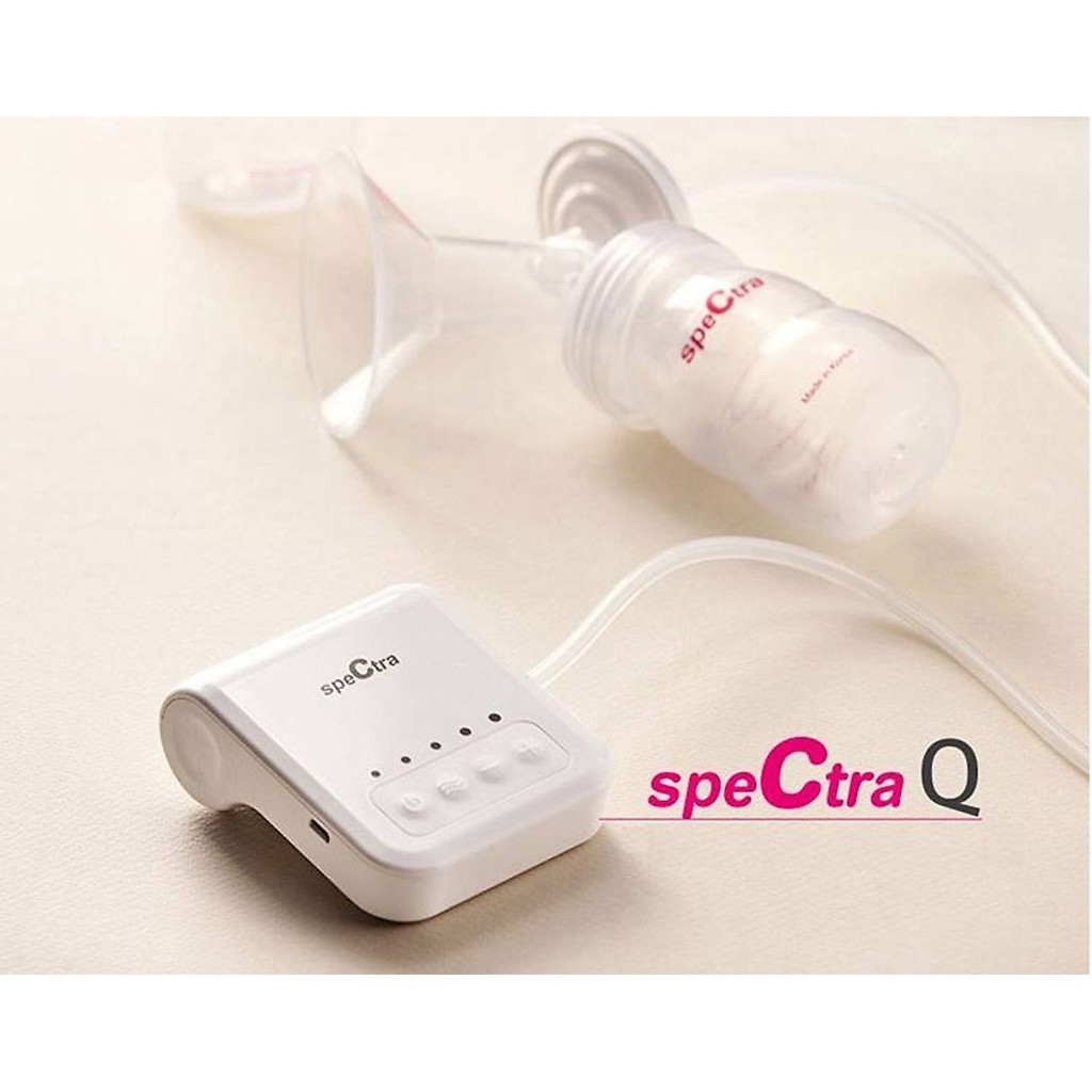 Máy Hút Sữa Điện Đơn Spectra Q - Trắng + Tặng kèm bình trữ sữa 2 trong 1 Premia