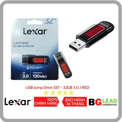 Ổ cắm USB Jump Drive S57 - 32GB 3.0 / RED