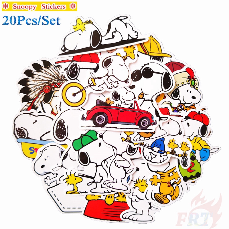 Bộ 20 Miếng Dán Trang Trí Hình Chó Snoopy Đáng Yêu Diy Series 01