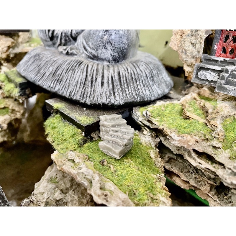 Bậc thang dáng cong mini trang trí tiểu cảnh, hồ cá, non bộ