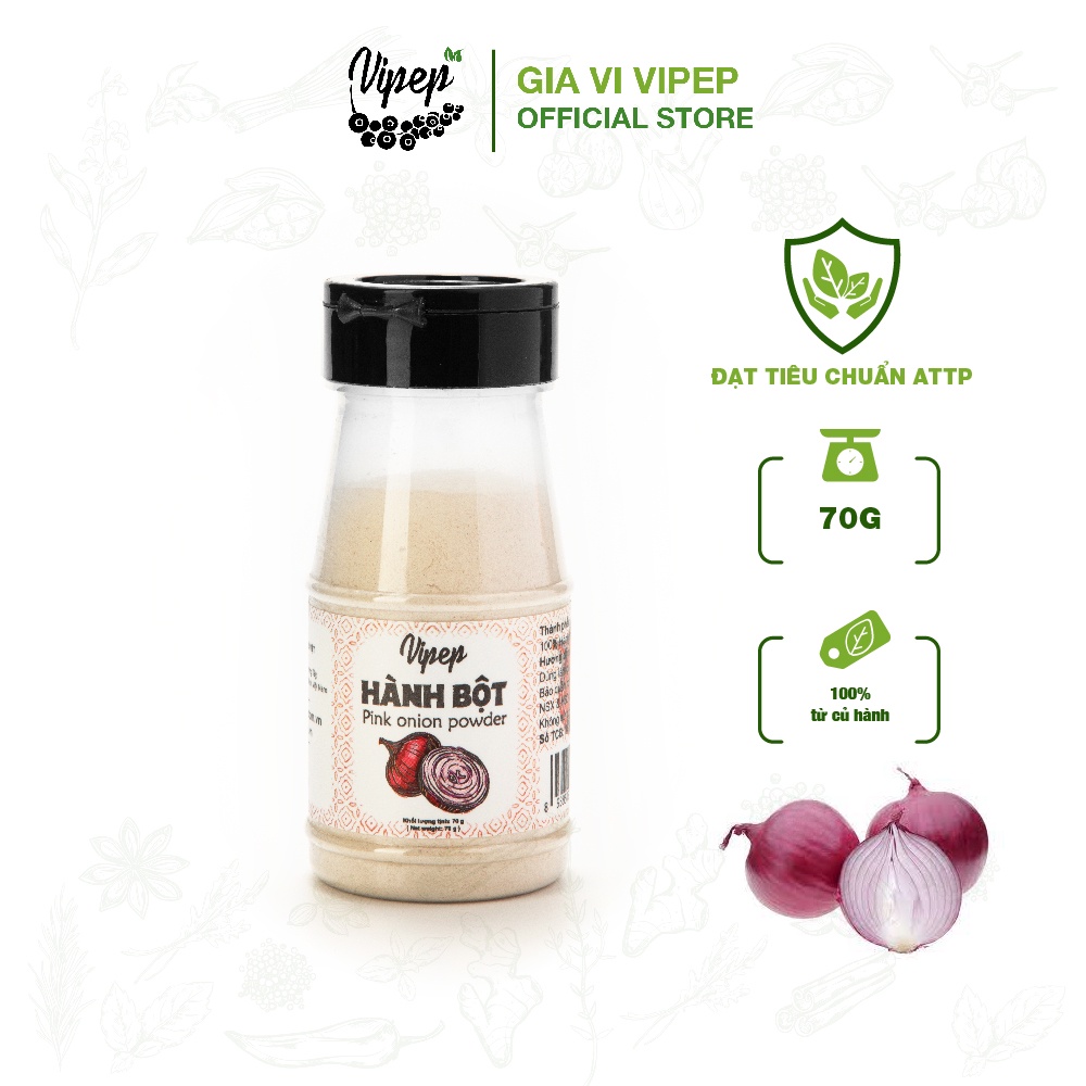 Hành Bột Tự Nhiên Vipep Hũ Nhựa 70g