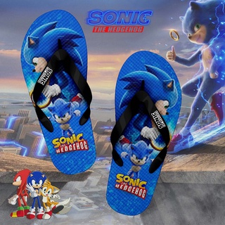 Giày sandal vải hình nhím sonic đáng yêu dành cho trẻ | giày sandal siêu anh hùng gửi jepit trẻ em cowo