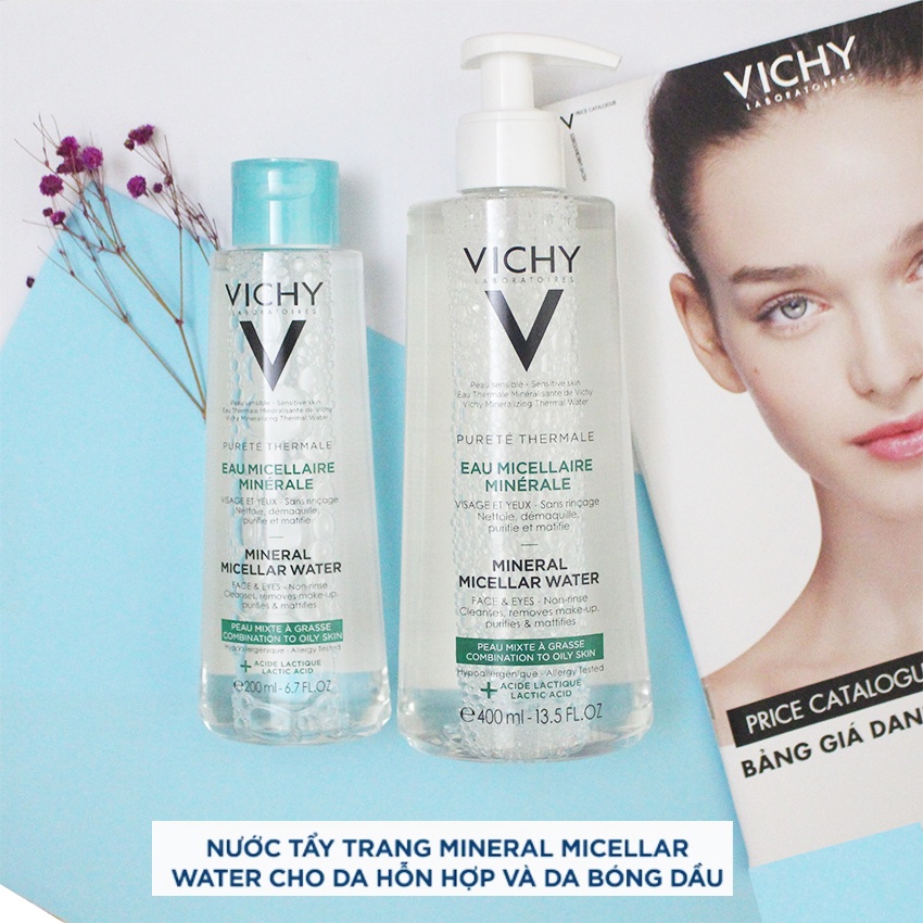 [NHẬP KHẨU-TEM PHỤ] Nước tẩy trang VICHY dành cho da dầu và da hỗn hợp 400ml