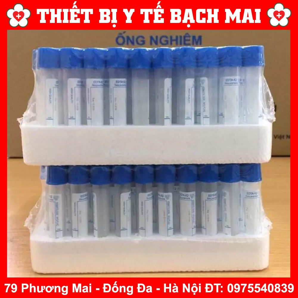 Ống Nghiệm Nhựa EDTA Chống Đông Máu Nắp Xanh
