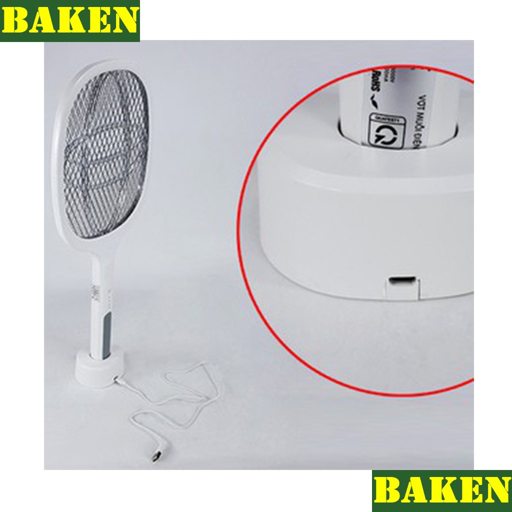 Vợt Muỗi Kiêm Đèn Bắt Muỗi Tích Điện 2 Trong 1 MATIKA MTK-MQ21 - BAKEN