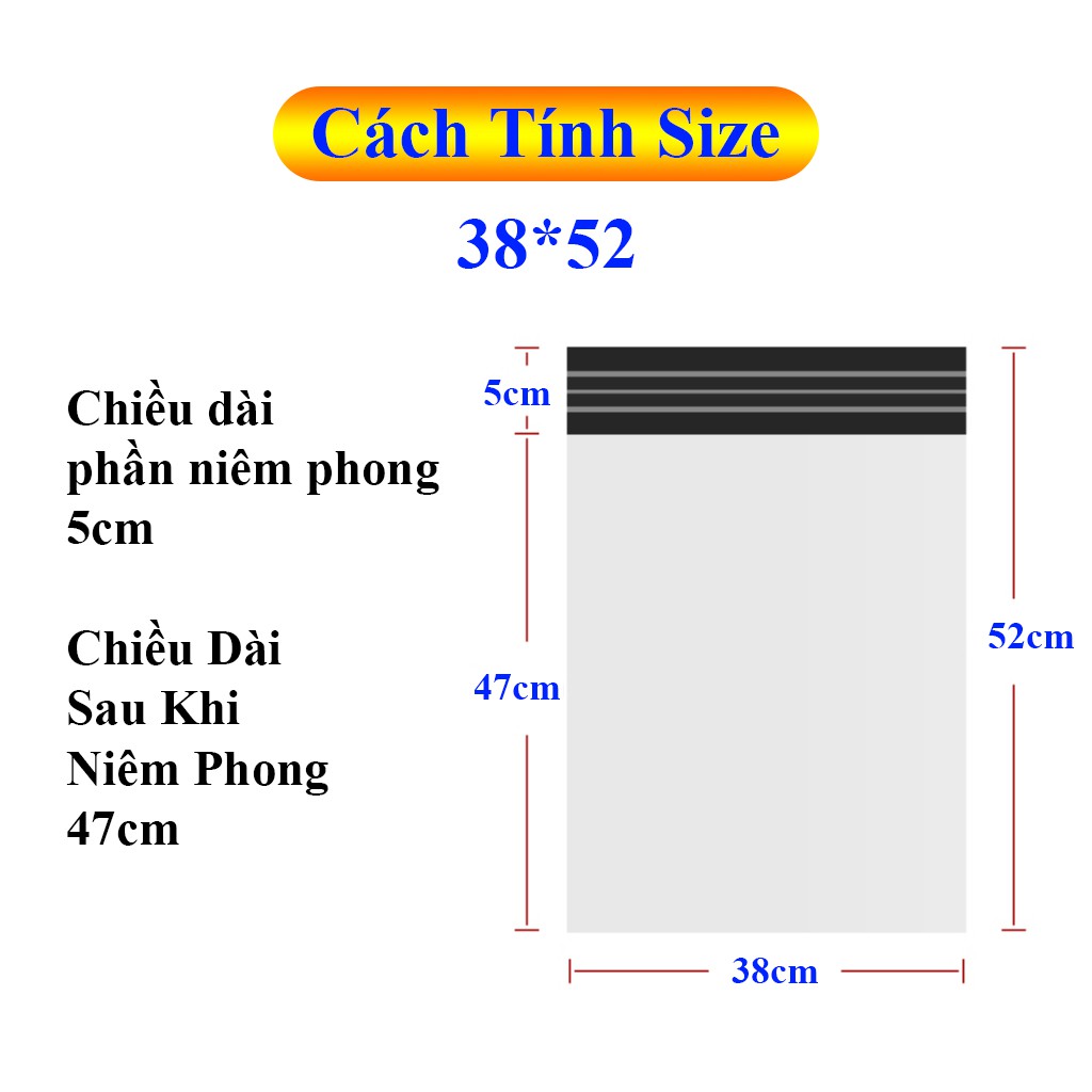 [HÀNG LOẠI 1] Túi đóng gói hàng niêm phong sản phẩm chuyển phát nhanh COD - NACO - Size 38*52cm- Đông Bắc